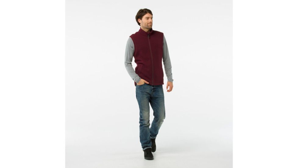 Smartwool Hudson Trail Fleece Vest-Men's, Tibetan Red, Medium, SW016214A25-M