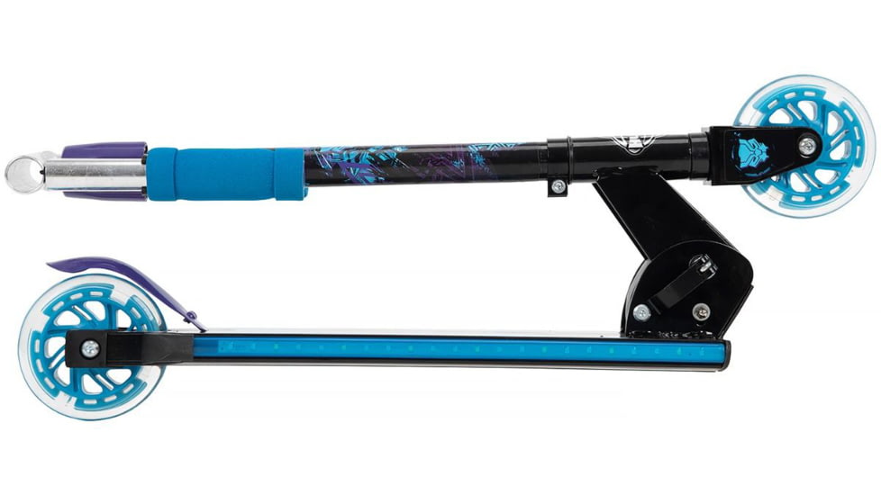 Huffy Black Panther Inline Electro-Light Kids Scooter - Boys, Black/Blue/Purple, 28261