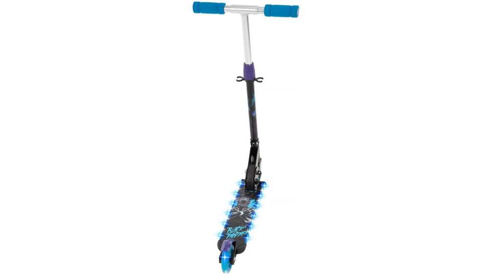 Huffy Black Panther Inline Electro-Light Kids Scooter - Boys, Black/Blue/Purple, 28261