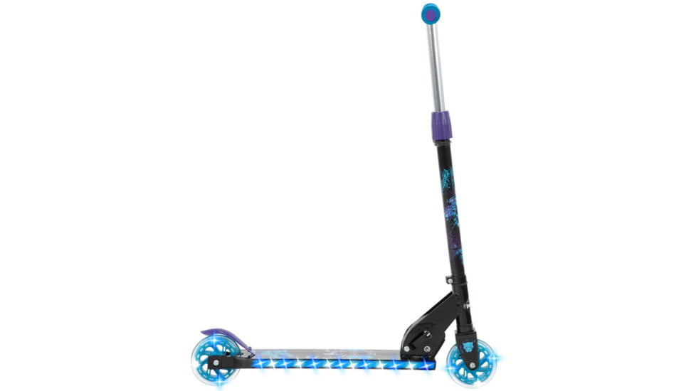 Huffy Black Panther Inline Electro-Light Kids Scooter - Boys, Black/Blue/Purple, 28261