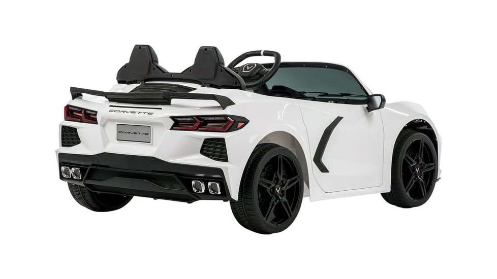 Huffy Corvette C8 Ride In, 12V Toy Truck, White, 17212P