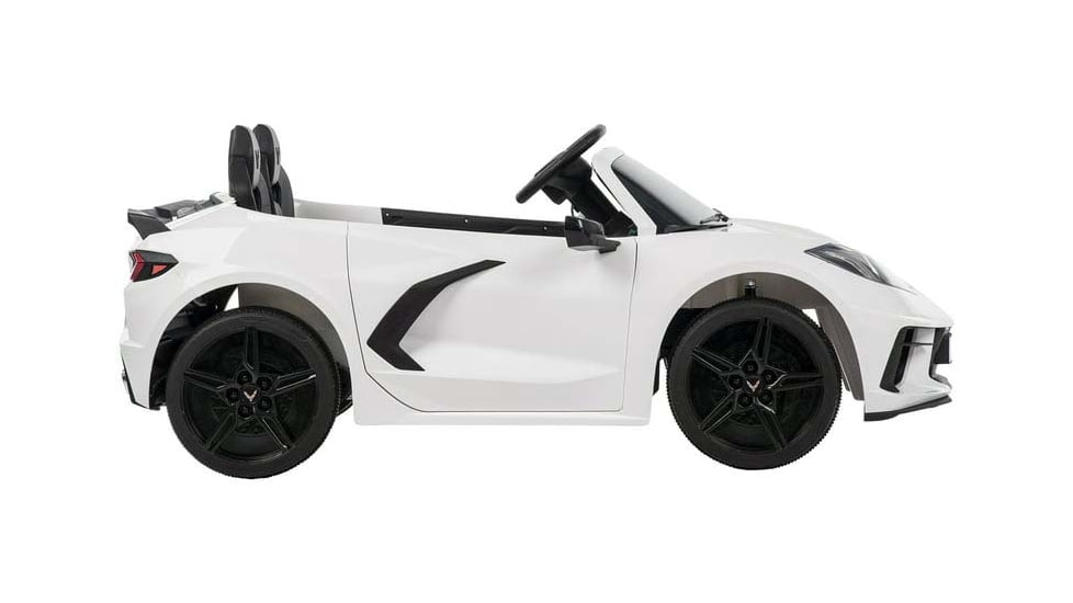 Huffy Corvette C8 Ride In, 12V Toy Truck, White, 17212P