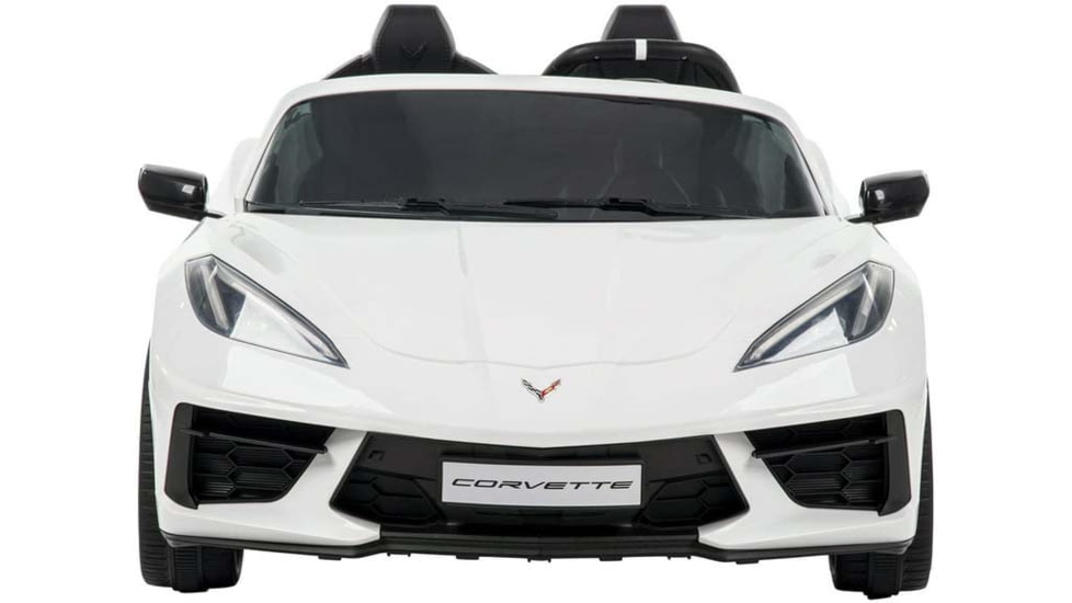 Huffy Corvette C8 Ride In, 12V Toy Truck, White, 17212P