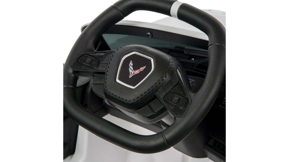 Huffy Corvette C8 Ride In, 12V Toy Truck, White, 17212P