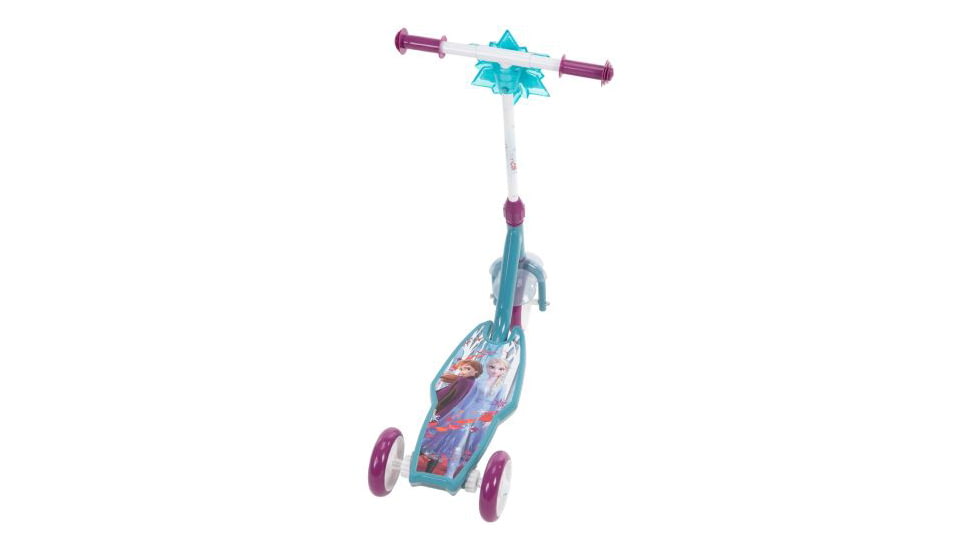 Huffy Frozen ll Electro-Light 3WHL Preschool Kids Scooter - Girls, Blue/Purple/White, 28431
