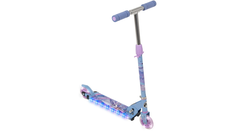 Huffy Frozen ll Electro-Light Inline Kids Scooter - Girls, Blue/White/Purple, 28932