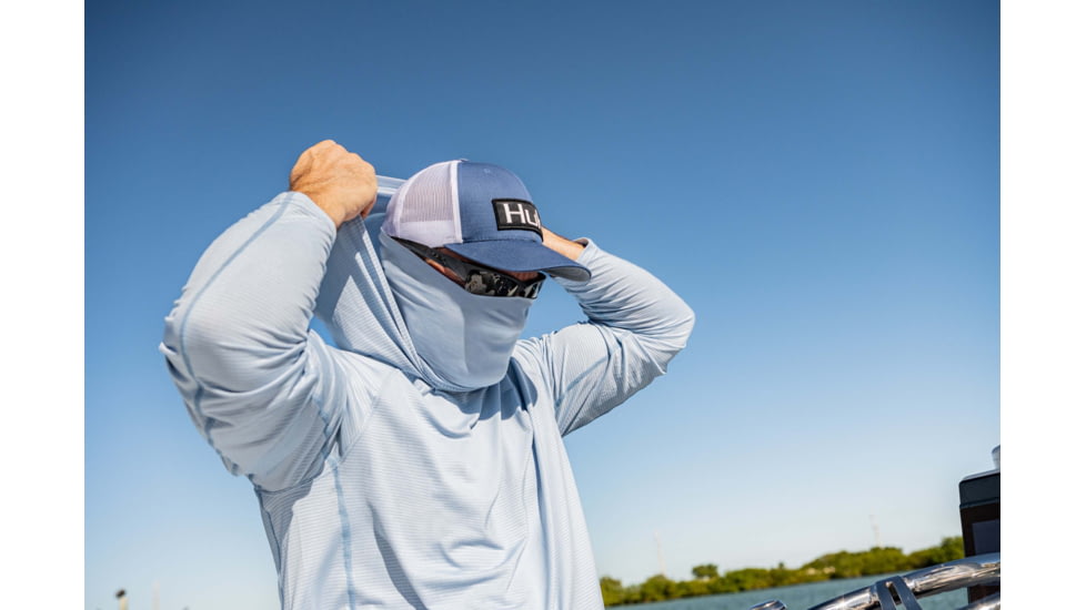 HUK Performance Fishing A1A Hoodie - Men's, Blue Fog, XXL, H1200440-473-XXL