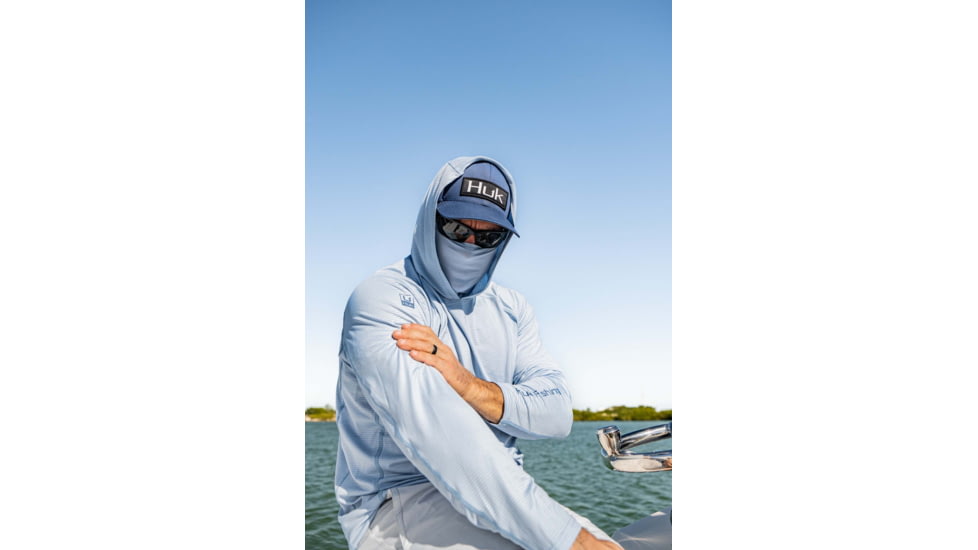 HUK Performance Fishing A1A Hoodie - Men's, Blue Fog, XXL, H1200440-473-XXL