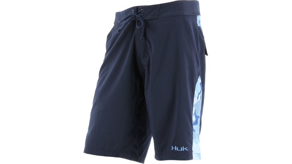 HUK Camo Board Shorts, 38in Waist, Carolina Blue Camo H2000000CBC38