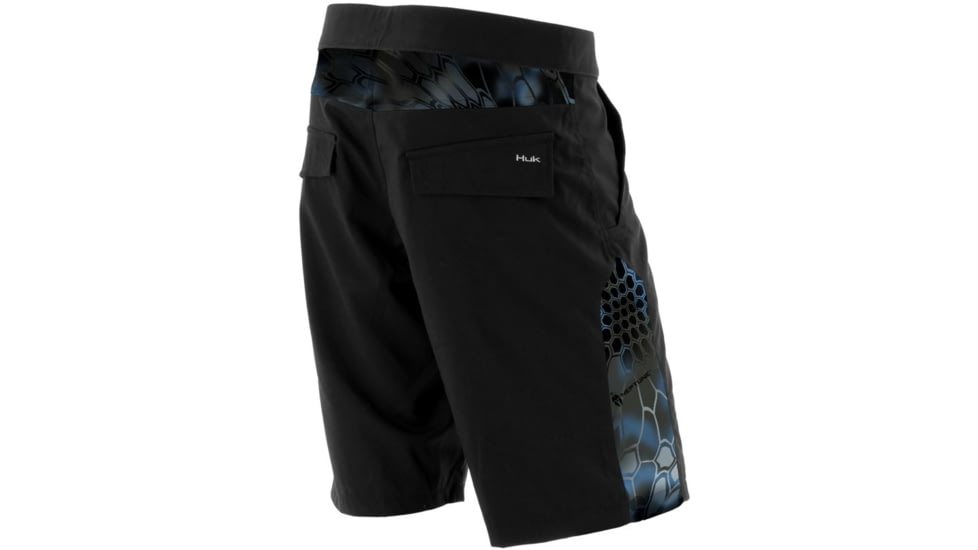 HUK Camo Board Shorts, 40in Waist, Neptune H2000000NEP40