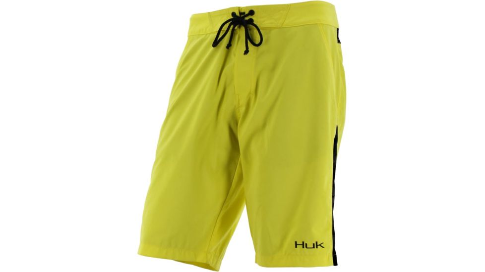 HUK Camo Board Shorts, 28in Waist, Typhon H2000000TYN28