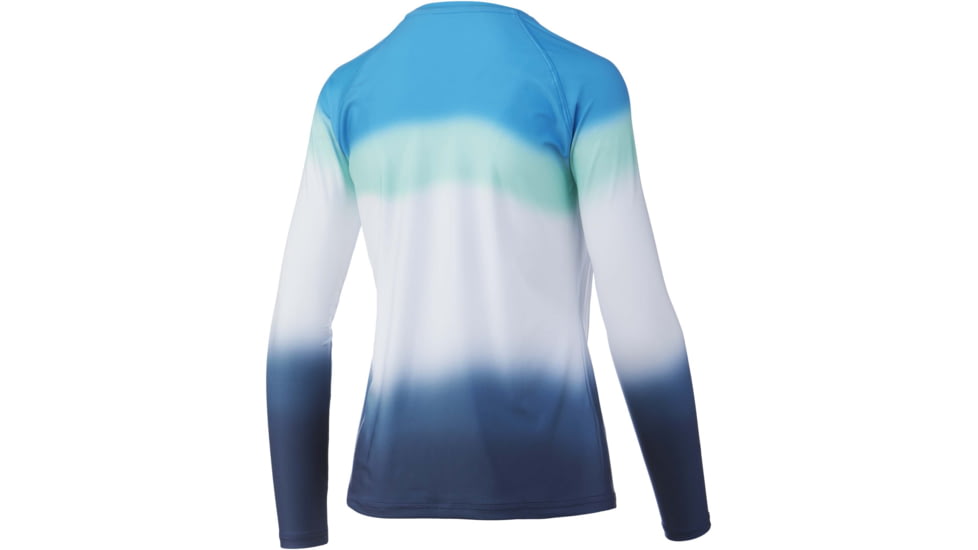 HUK Performance Fishing Flare Fade Pursuit Shirt - Womens, Malibu Blue, M, H6120093-438-M