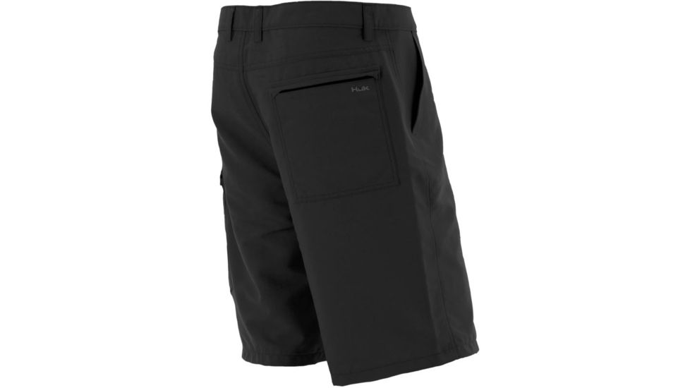 HUK Hybrid Lite Shorts, 42in Waist, Black H2000004BLK42