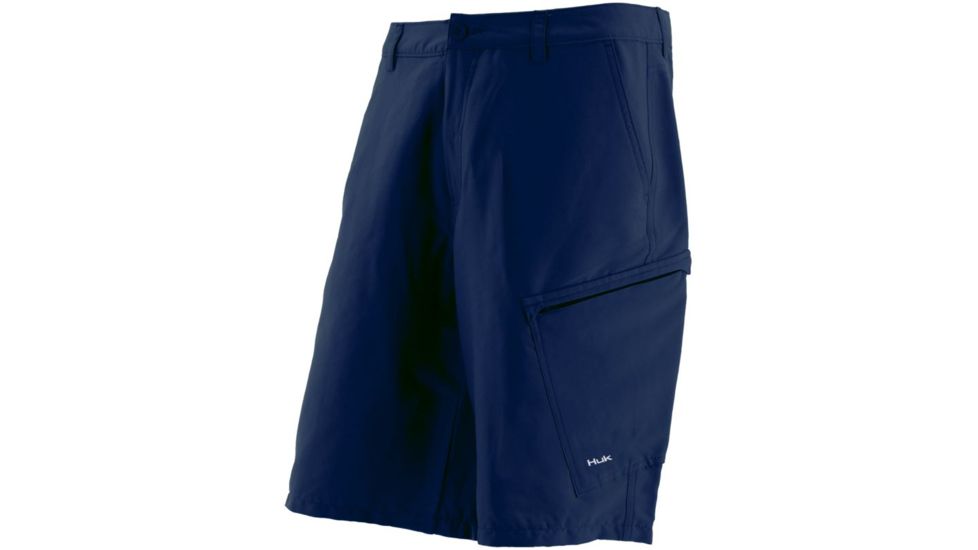 HUK Hybrid Lite Shorts, 36in Waist, Navy H2000004NVY36