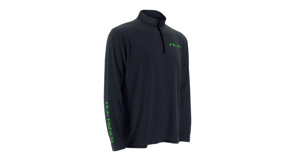 HUK Icon 1/4 Zip, Black, XXL H1200065BLKXXL