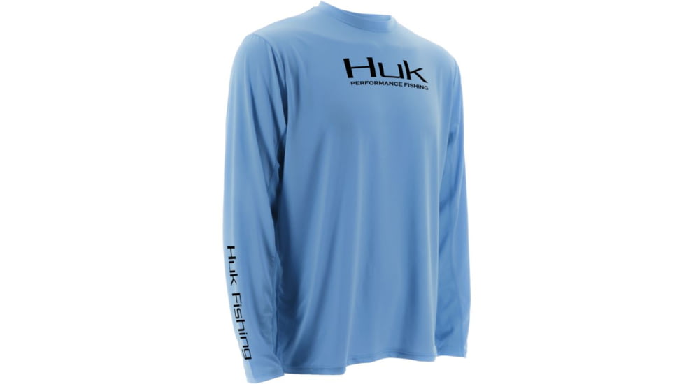 HUK Icon Long Sleeve, Carolina Blue, Small H1200064CBLS