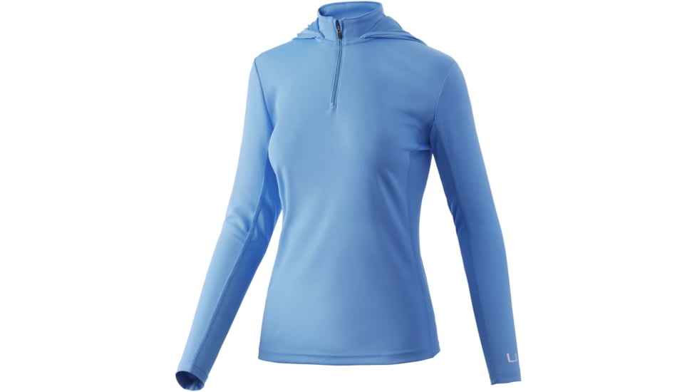 HUK Performance Fishing Icon X Hoodie - Womens, Azure Blue, M, H6120079-436-M