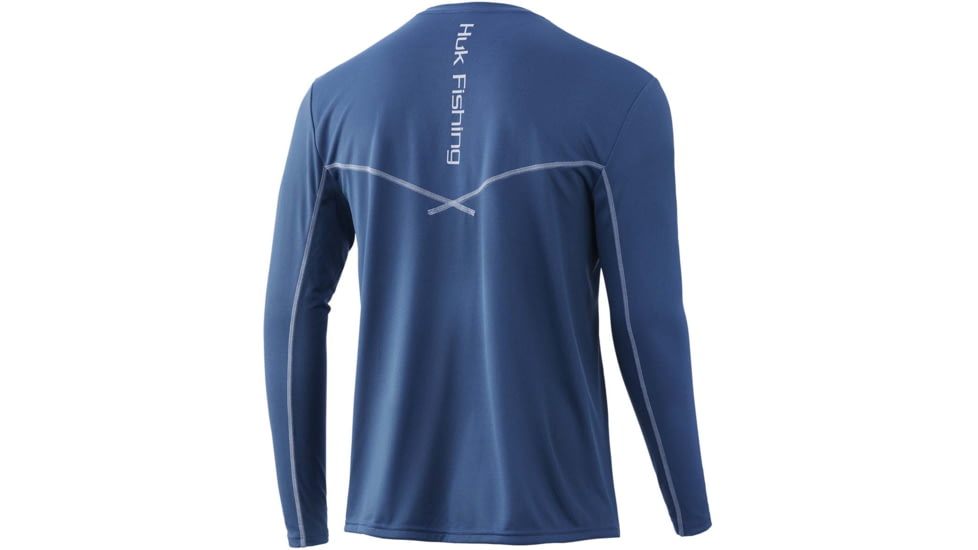 HUK Performance Fishing Icon X L/S Shirt - Men's, Titanium Blue, XXL, H1200386-428-XXL