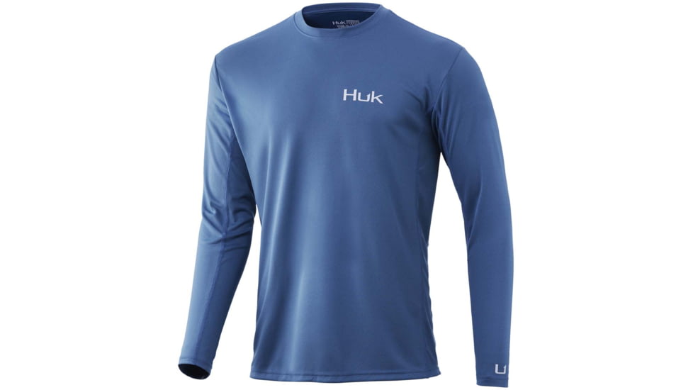 HUK Performance Fishing Icon X L/S Shirt - Men's, Titanium Blue, XXL, H1200386-428-XXL