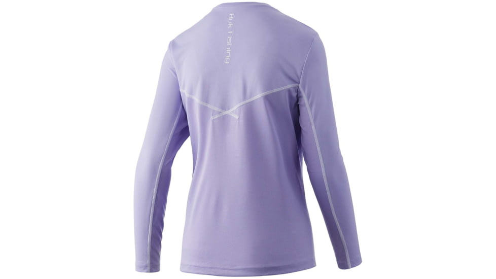 HUK Performance Fishing Icon X L/S Shirt - Womens, Lavender, M, H6120083-531-M