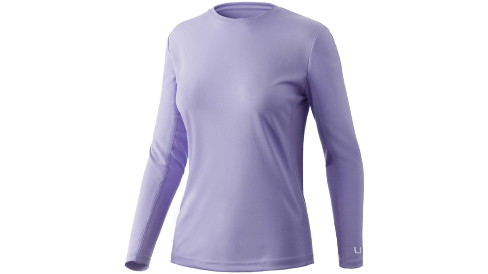 HUK Performance Fishing Icon X L/S Shirt - Womens, Lavender, M, H6120083-531-M