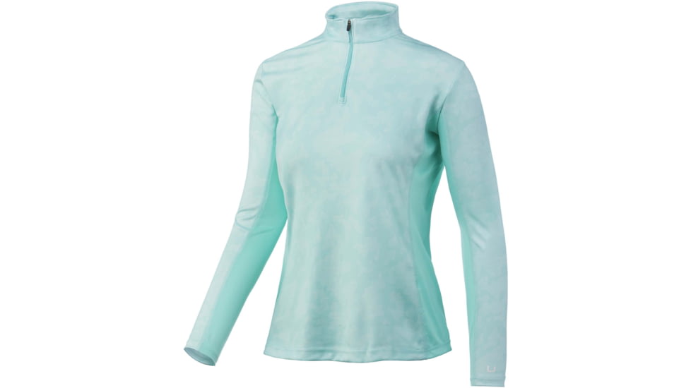 HUK Performance Fishing Icon X Running Lakes 1/4 Zip Shirt - Womens, Beach Glass, M, H6120090-339-M