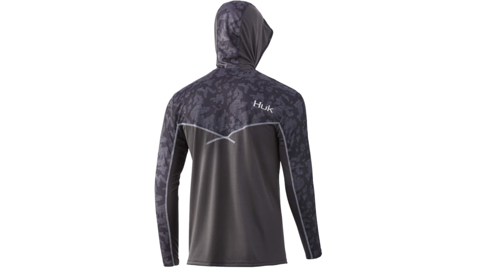 HUK Performance Fishing Icon X Running Lakes Hoodie - Men's, Volcanic Ash, XXL, H1200393-013-XXL