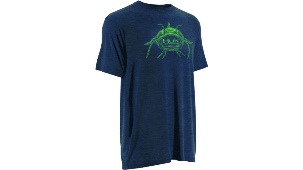 HUK Inked Catfish Tee, Heather Navy, Small H1000038HNVS