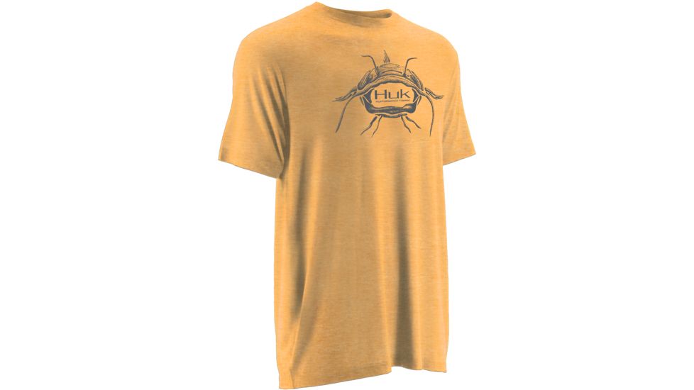 HUK Inked Catfish Tee, Heather Orange, Small H1000038HOGS