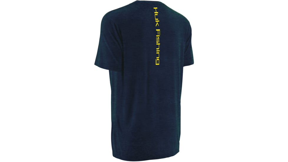 HUK Inked Walleye Tee, Heather Navy, Small H1000040 HNVS