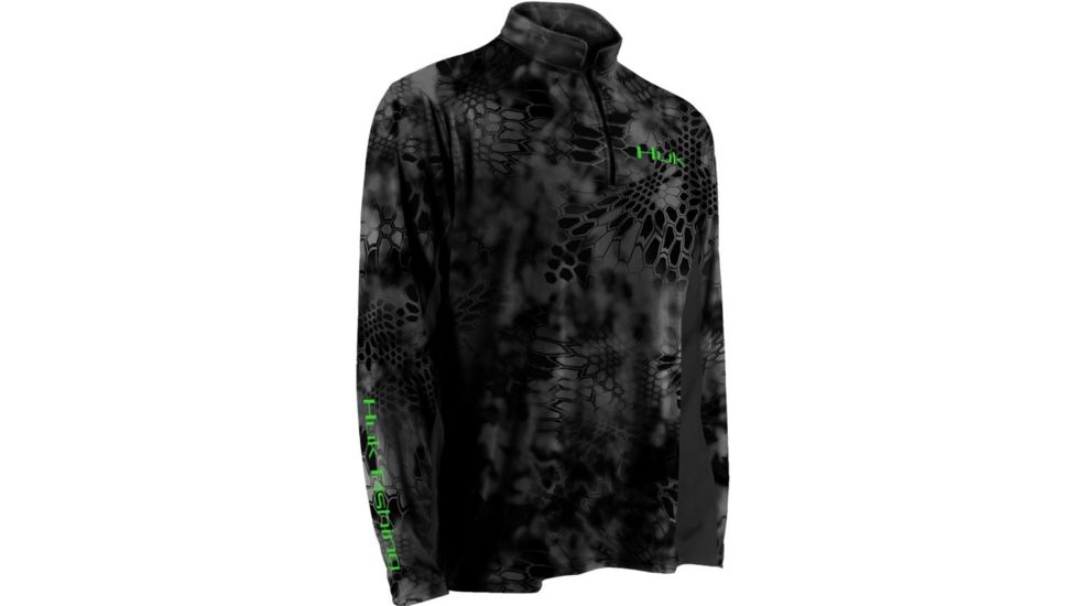 HUK Kryptek Icon 1/4 Zip, Typhon-Neon Green, Extra Large H1200007TY2XL