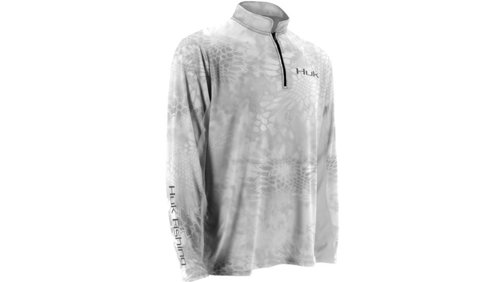 HUK Kryptek Icon 1/4 Zip, Yeti-Grey, Small H1200007YT2S