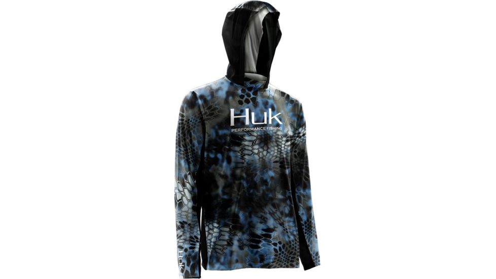 HUK Kryptek Icon Hoody, Small, Neptune H1200059NEPS