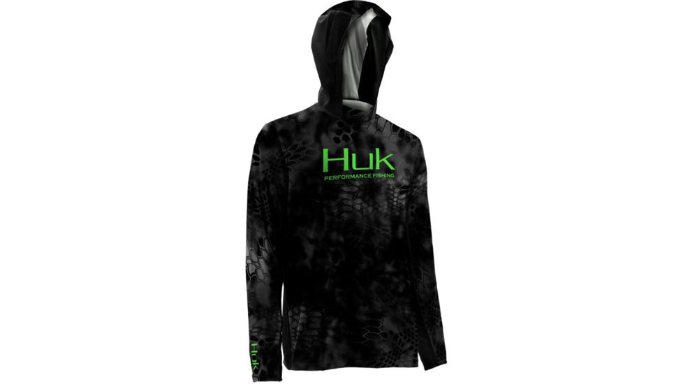 HUK Kryptek Icon Hoody, Small, Typhon-Neon Green H1200059TY2S