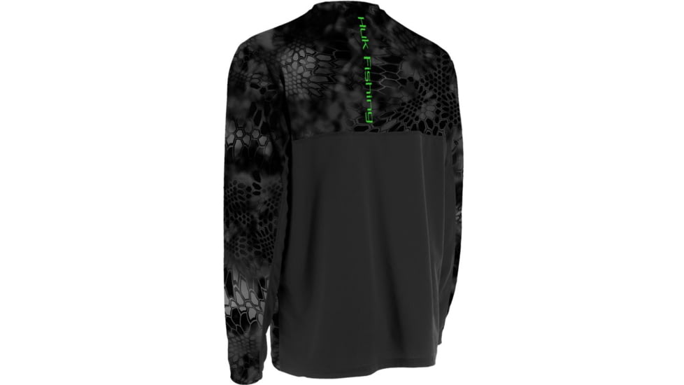 HUK Kryptek Icon Long Sleeve, Typhon-Neon Green, Medium H1200023TY2M
