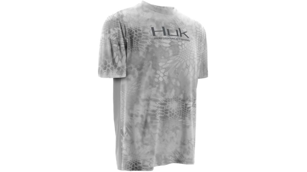 HUK Kryptek Icon Short Sleeve, Yeti-Grey, Small H1200024YT2S