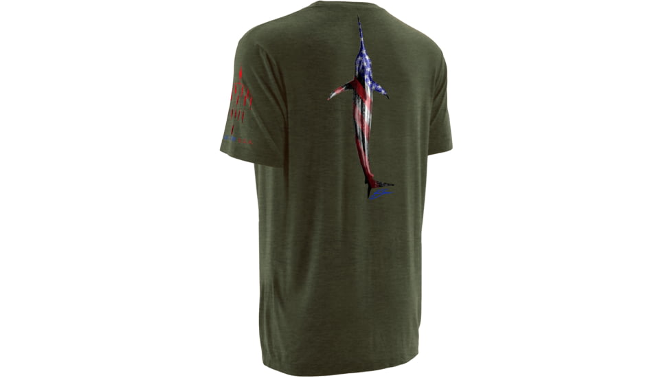 HUK KScott Fourth Tee, Heather Green, XXXL H1000055 HGNXXXL