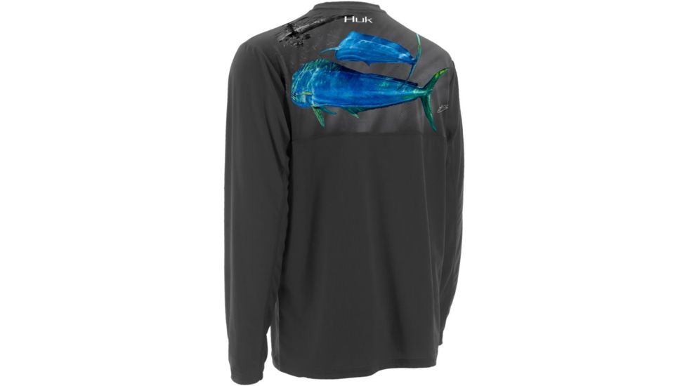 HUK KScott Happy Hour Icon Long Sleeve, Black, XXXL H1200069BLKXXXL