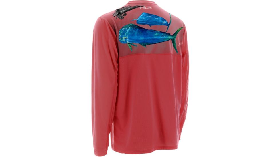 HUK KScott Happy Hour Icon Long Sleeve, Red, Small H1200069REDS