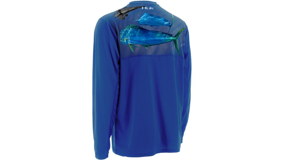 HUK KScott Happy Hour Icon Long Sleeve, Royal, Extra Large H1200069RYLXL