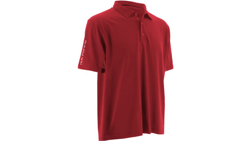 HUK KScott Happy Hour Icon Polo, XXL, Red H1200031REDXXL