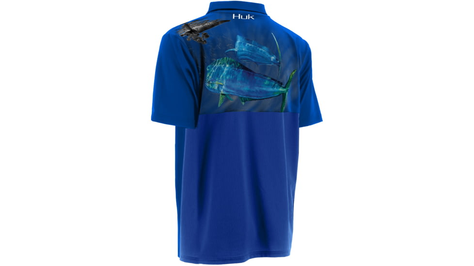 HUK KScott Happy Hour Icon Polo, XXXL, Royal H1200031RYLXXXL