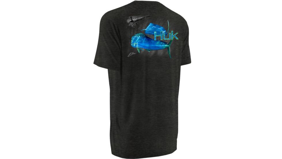 HUK KScott Happy Hour Tee, Dark Grey Heather, Small H1000030DGHS