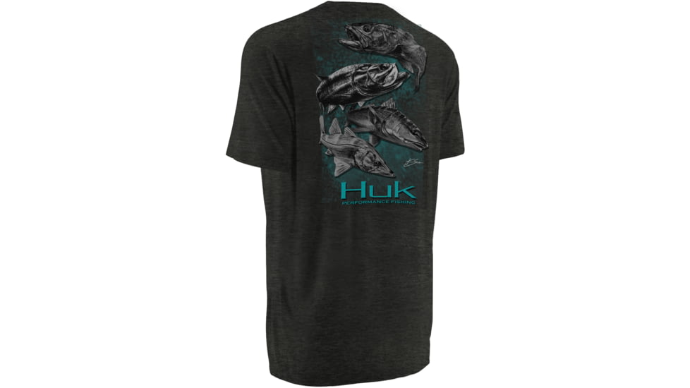 HUK KScott Inshore Slam Tee, Dark Grey Heather, XXXL H1000057DGHXXXL