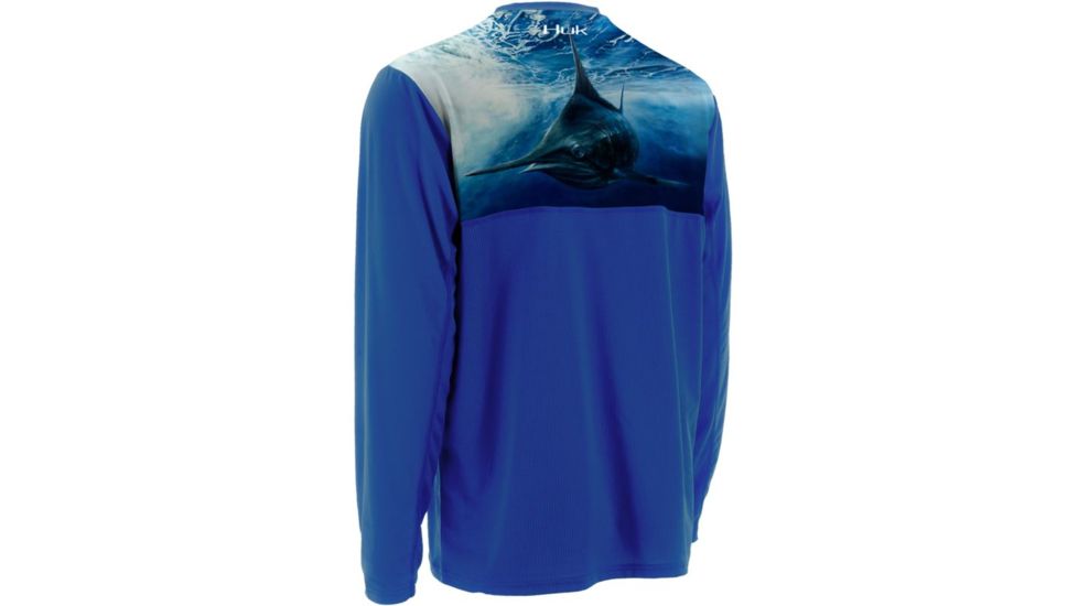 HUK KScott Northdrop Icon Long Sleeve, Royal, Large H1200068RYLL