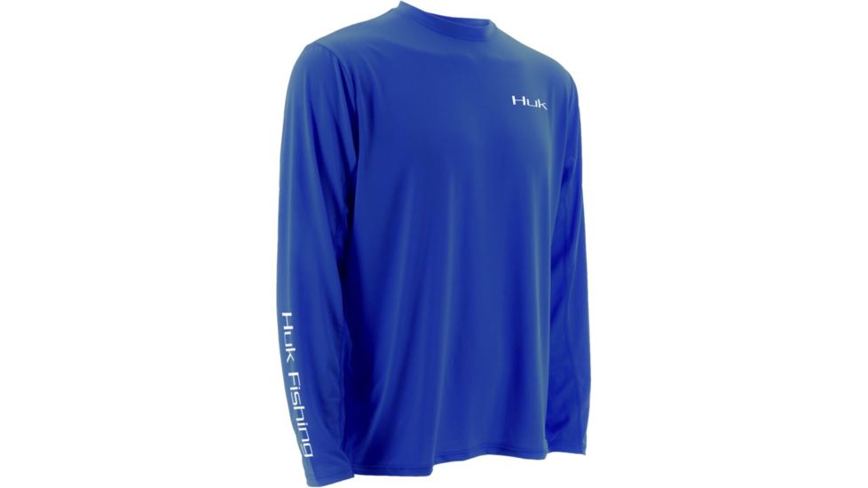 HUK KScott Northdrop Icon Long Sleeve, Royal, Large H1200068RYLL