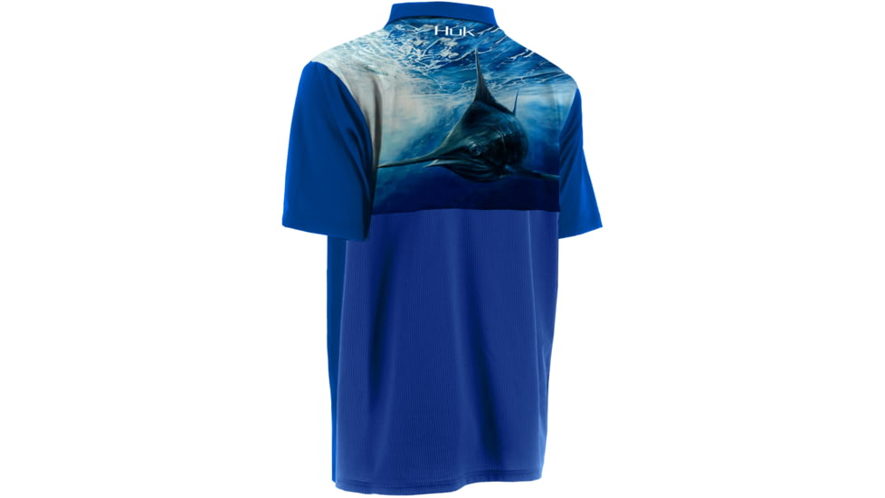 HUK KScott Northdrop Icon Polo, Small, Royal H1200030RYLS