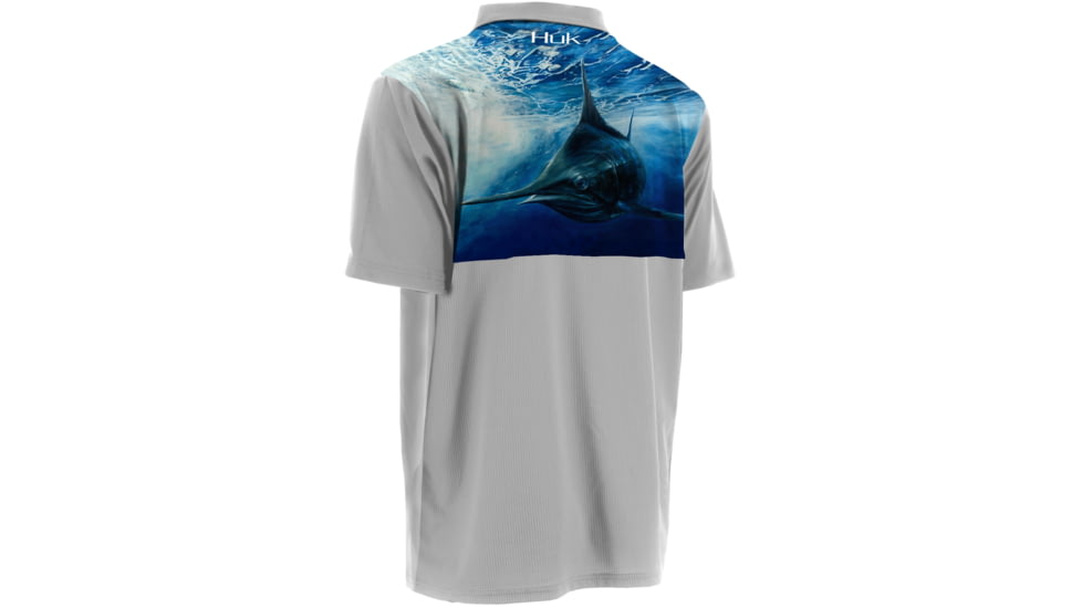 HUK KScott Northdrop Icon Polo, Small, White H1200030WHTS