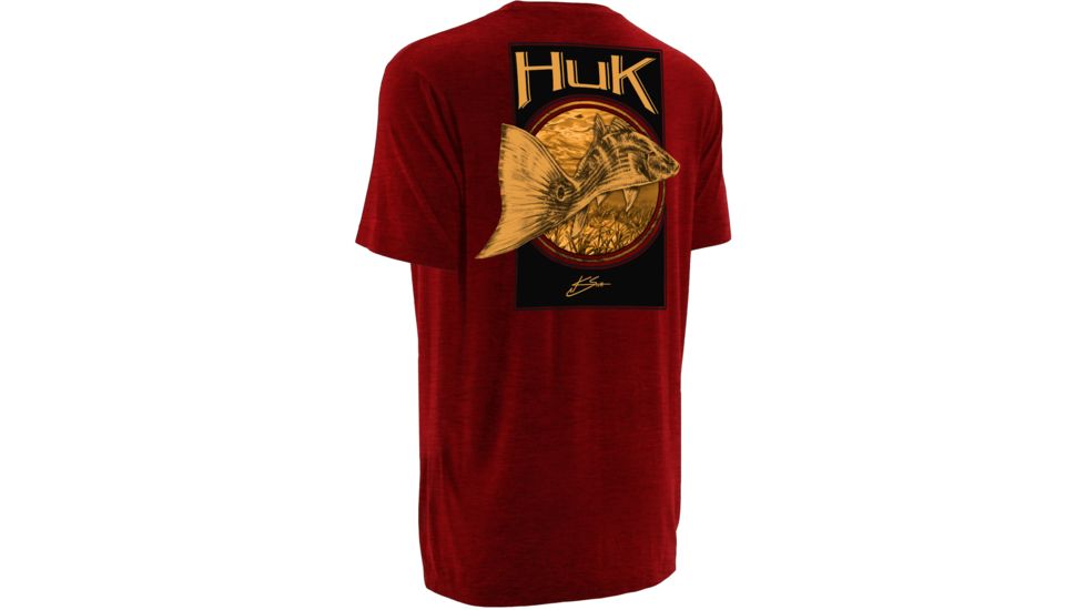 HUK KScott Redfish Tail Tee, Heather Red, Large H1000058HRDL