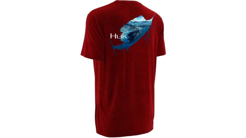 HUK KScott Rising Sail Tee, Heather Red, XXXL H1000036HRDXXXL